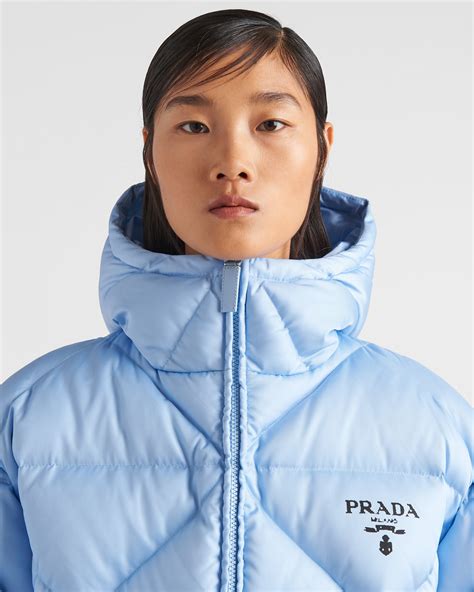 prada light blue puffer|prada light down puffer jacket.